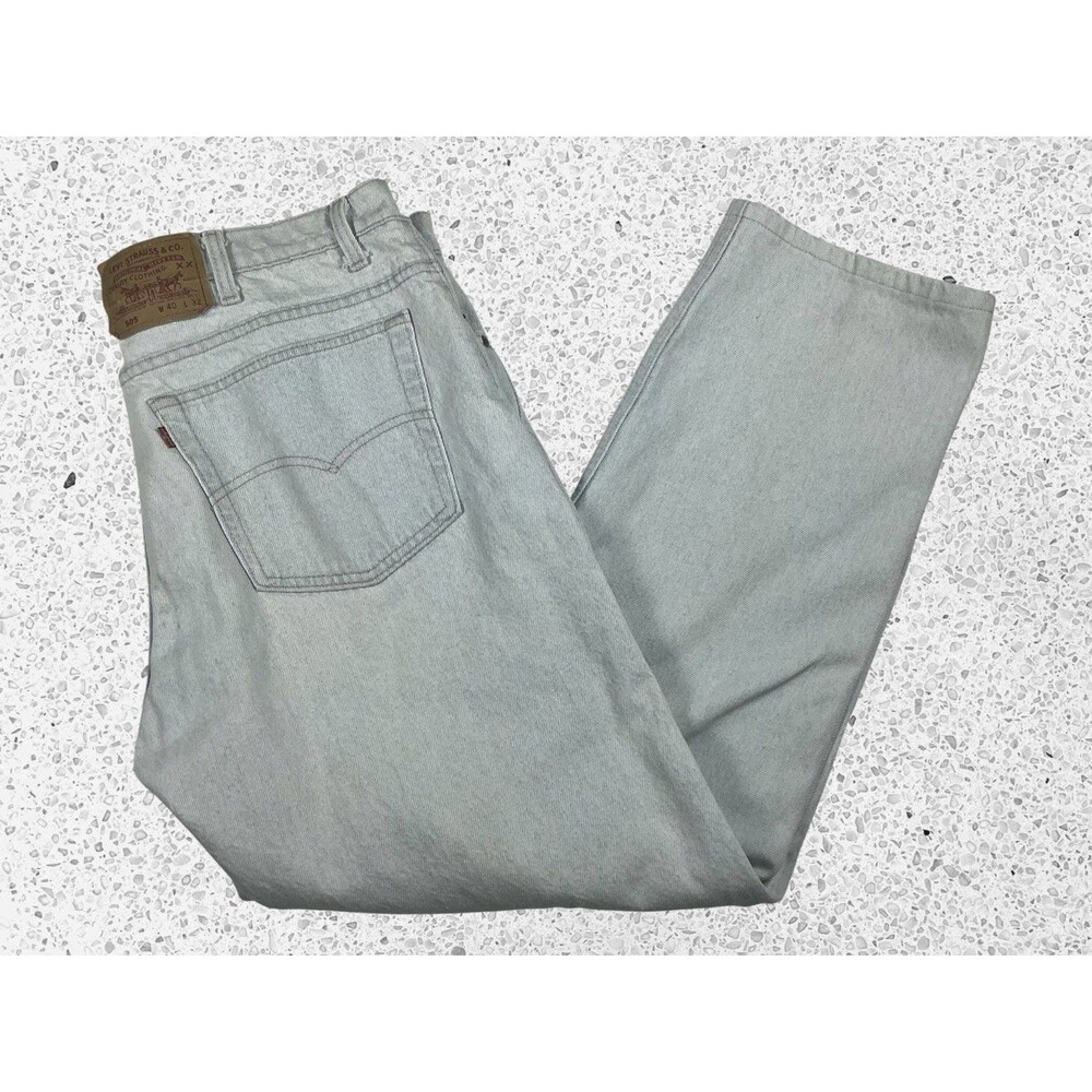 Levi’s 505 Regular Fit Jeans Mens 40x32 Light Wash Denim Straight Leg USA